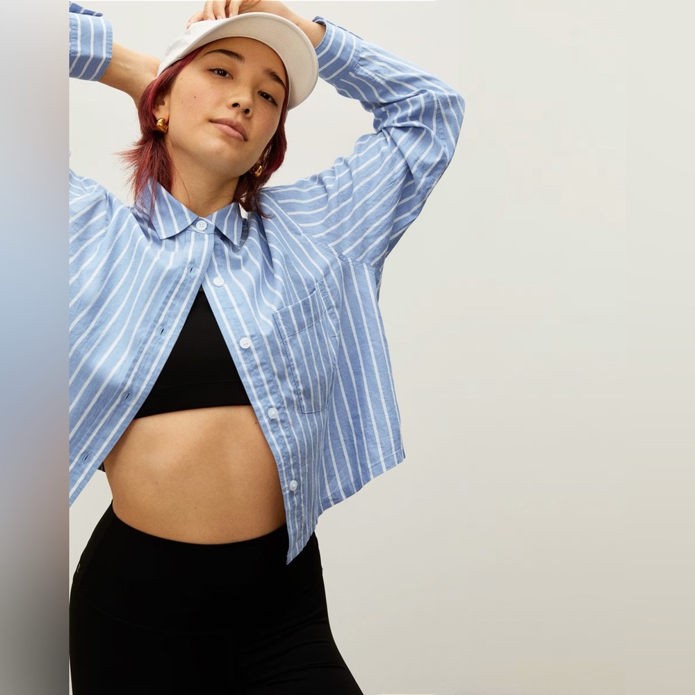 Everlane The Silky Cotton Way-Short Shirt (S)